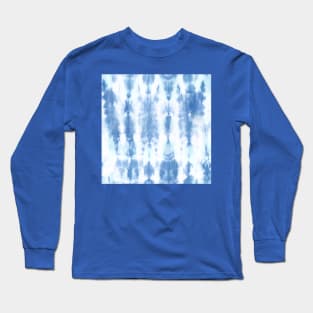 Blue Tie-Dye Pattern Long Sleeve T-Shirt